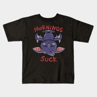 Mornings Suck Bat Kids T-Shirt